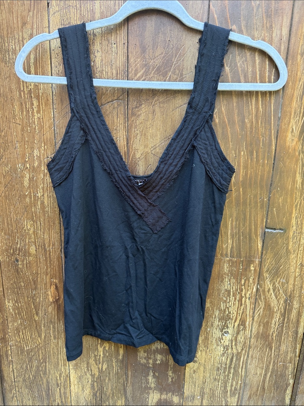 Patrizia Pepe Black V-Neck Sleeveless Tank Top, NWOT